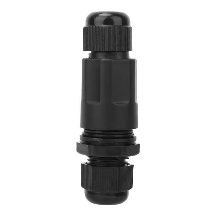 Connecteur électrique étanche IP68 Extérieur - 24A/16A, 400V, Métal Et Plastique Noir - Neuf