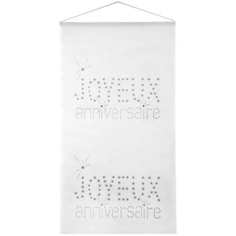 5 Kakemonos Joyeux Anniversaire Blanc Achat Vente Banderole Banniere Cdiscount