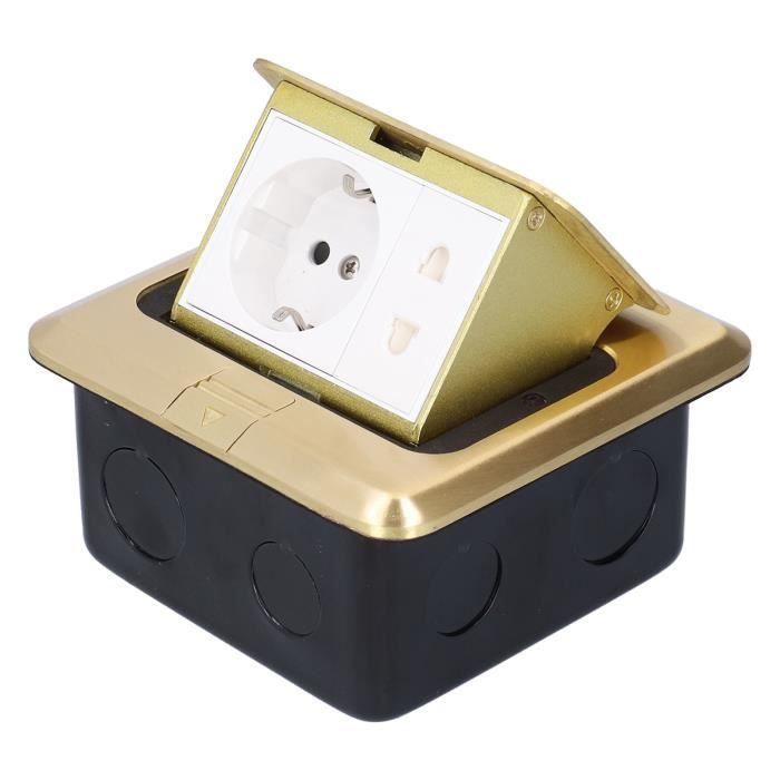 Prise De Sol Encastrée Invisible - 2 Prises UE, 16A 4000W, Acier Inoxydable - Pour Maison, Bureau, Installation Dans Le Sol - 6