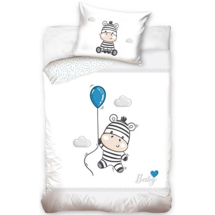 Zèbre Drap housse 60x120 cm Pati'Chou 100% Coton motif animaux pour lit bébé  - Cdiscount Maison