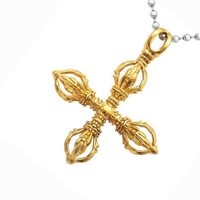 Collier Homme DonDon Acier Inoxydable 52cm Avec Pendentif Bouddha - Design 3D Détail Noir, Pochette Velours Incluse