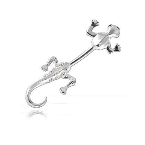 Piercing Nombril Inversé Argent 925 Avec Cristal Autrichien - Modèle Stardust, Tige Acier Chirurgical 10mm - 4