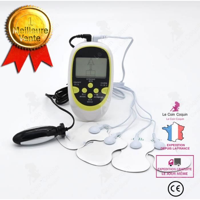 LCC® Muscle Stimulator électronique 8 Electrodes machine Pulse Massager Soulagement de la douleur