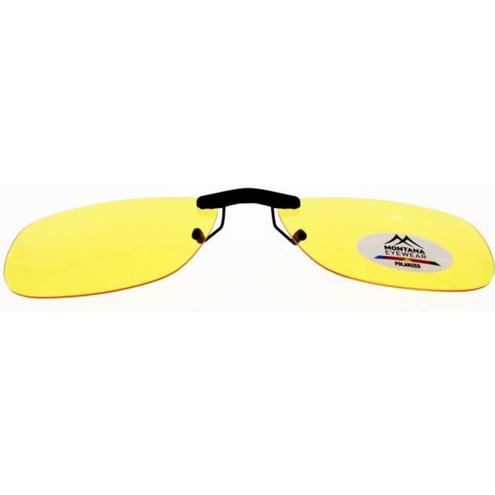 CLIP MONTANA C2C JAUNE polarisé conçu pour les lunettes en plastique et acétate Taille M livré avec etui, conduite de nuit