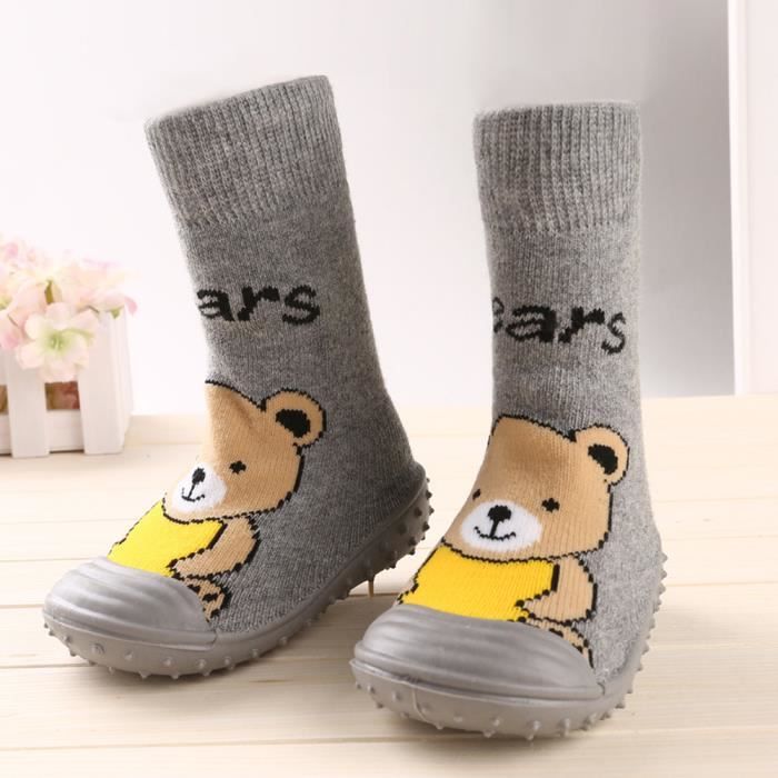 Chaussettes,Covermason Unisexe bébé Garçons et filles et Enfants Coton Eponge bande dessinée Pantoufle Chaussons Chaussettes Antiderapants 