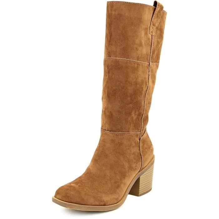 bottes marron en daim