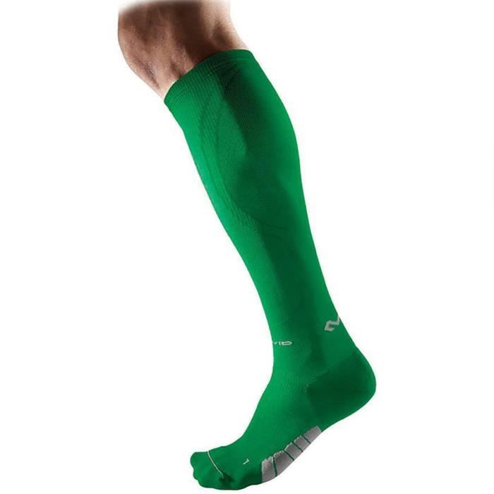 chaussettes de running homme mc david runner - multicoloured vert - compression ciblée, confortable et respirant