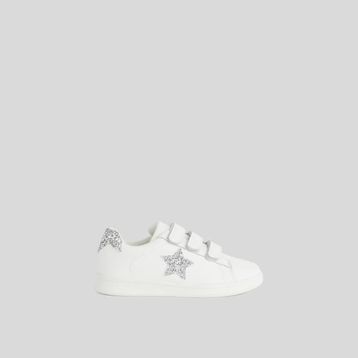 basket blanche brillante femme