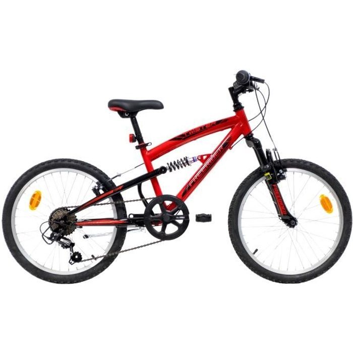 VTT 20'' Tout Suspendu Mixte TWISTER - Cadre Acier - 6 Vitesses Shimano - Freins V-Brake