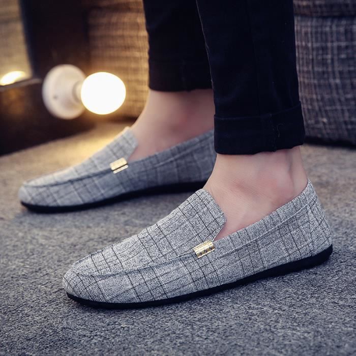 ChayChax Chaussures Toile Homme - Mocassins Bateau Léger | Semelle Antidérapante | Respirant | Confortable | Style Décontracté