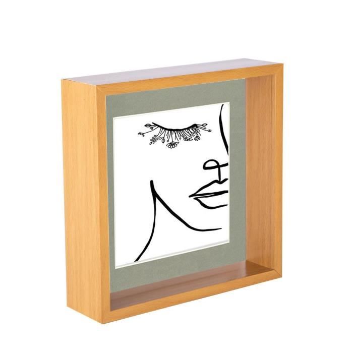 Cadre Photo 3D Boîte Profonde Nicola Spring A4 (8x12 Pouces) | Effet Flottant, Acrylique Léger | Support Inclus, Affichage Portrait/Paysage