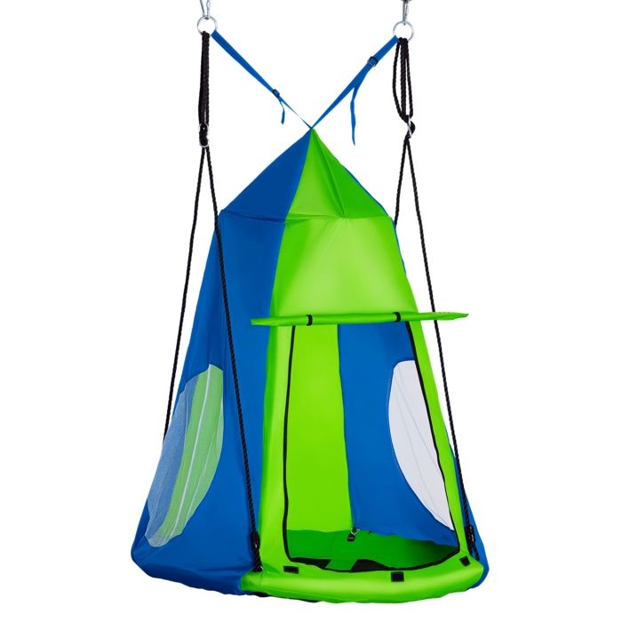 Outsunny - Balançoire nid doiseau - PE - 100x100x180cm - Vert