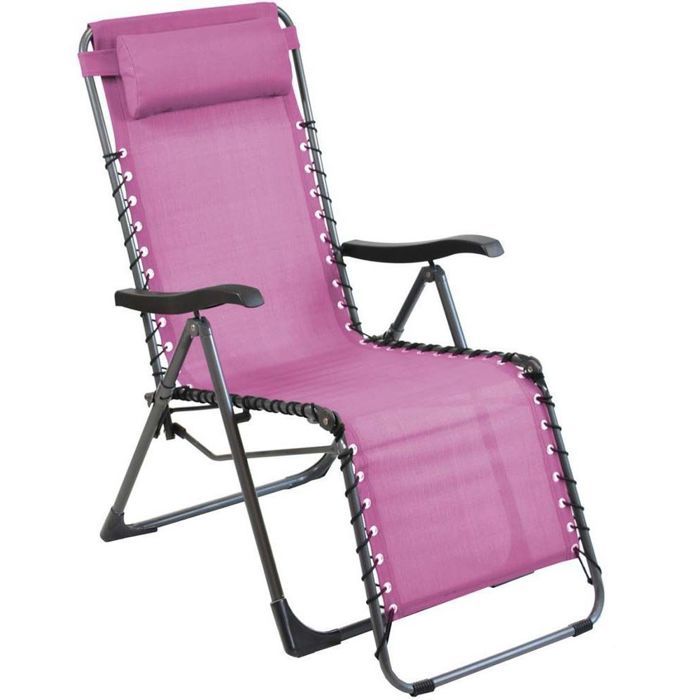 fauteuil de jardin relax néo framboise