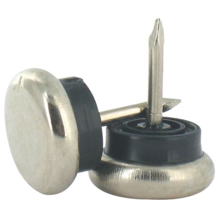 Lot De 40 Patins De Meuble Métal/Caoutchouc - Diamètre 22 Mm - Résistants à L'Eau - Neuf