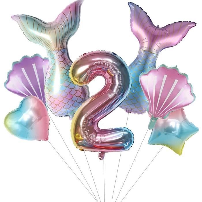 Ballons De Fête En Forme De Sirène De 30,5 Cm Avec Confettis Violets Ballons De Fête En Forme De Sirène De 30,5 Cm Avec Confettis Violets