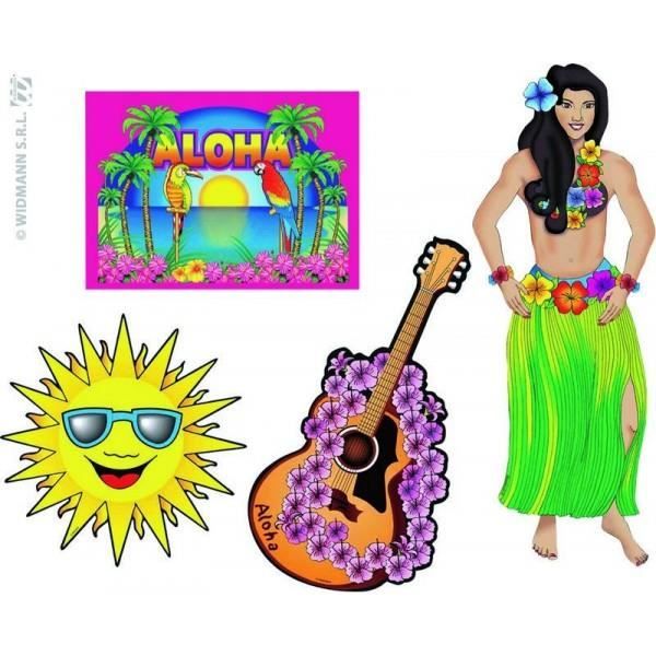 Lot De 48 Décorations De Fête Hawaïennes - Collier à Fleurs Hawaïennes - Bracelets - Pour Fête