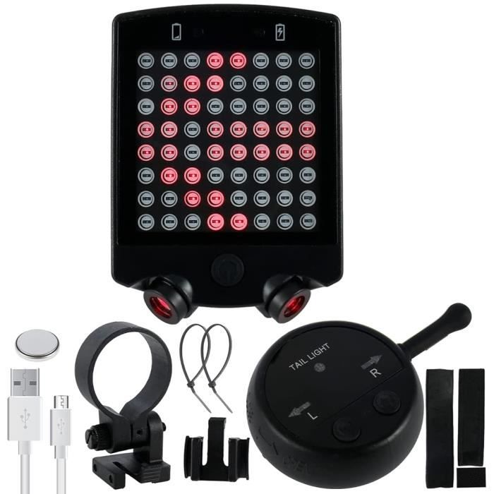 TOOAD Feu Arrière De Vélo Clignotant Velo Et Feu Arrière Avec Effet Sonore USB Rechargeable T L Commande Sans Fil Facile Installer Pour Trottinette V Los Route V