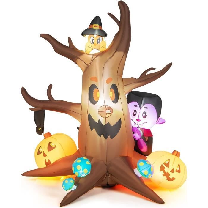 Fantôme Gonflable Halloween 4Ft (1m20) – Blanc LED – Déco Exterieur