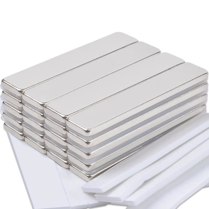 40 x 20 mm Neodymium magneten vierkant, met verzonken gat