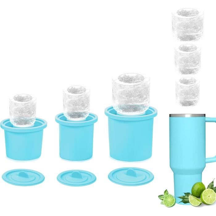 Navaris Bac à Glaçons Bébé 3x Avec Couvercle Silicone Alimentaire - 21 Portions Purée Repas Congélation