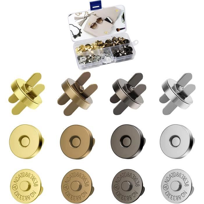 20 Fermoirs Boutons Magnétiques - 14mm Et 18mm, Argent & Bronze, Pour Sacs, Vêtements, Couture