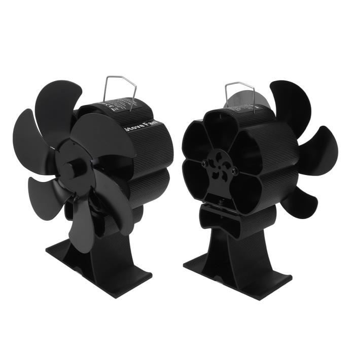 Ventilateur de cheminée - SURENHAP - 6 lames - Noir - Thermodynamique - Silencieux - Surenhap