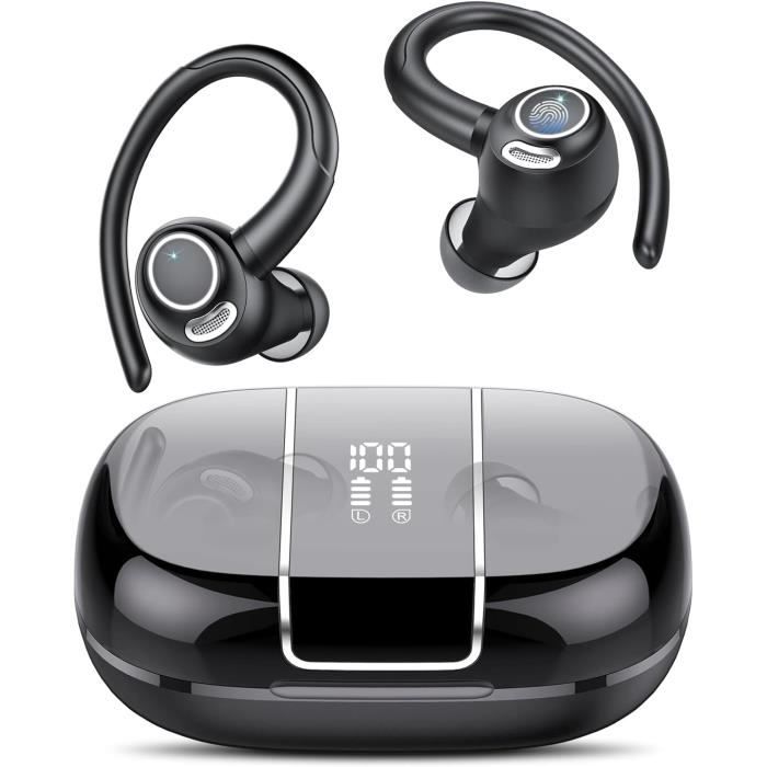 Ecouteur sans Fil Sport, 48H HiFi Stéréo, Oreillette Bluetooth 5.3 avec 2  HD Mic, CVC 8.0 Antibruit, IP7 Etanche, USB-C Charge Rapide Casque iOS  Android : : High-Tech