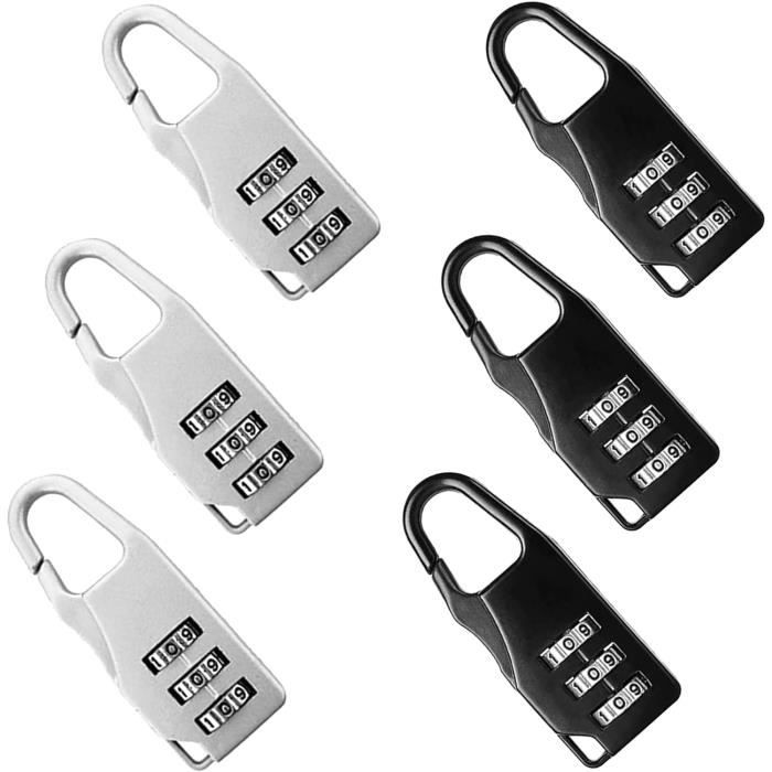 Lot 10 Cadenas à Code 3 Chiffres Avec Câble - Sécurité Voyage Valise Sac à Dos