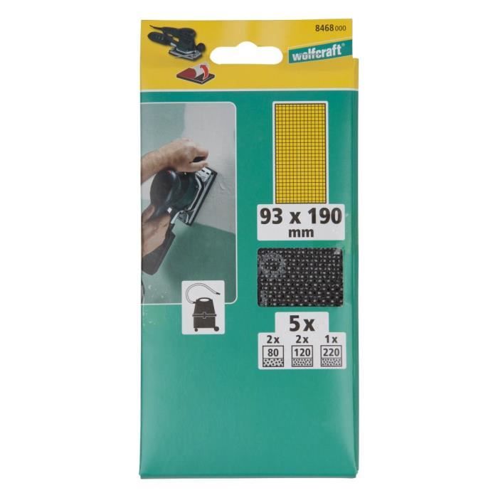4 Patins Maille Auto-Agrippant Grain 120 - 95x95x95mm Pour Ponceuse Delta - Abrasif Carbure Silicium