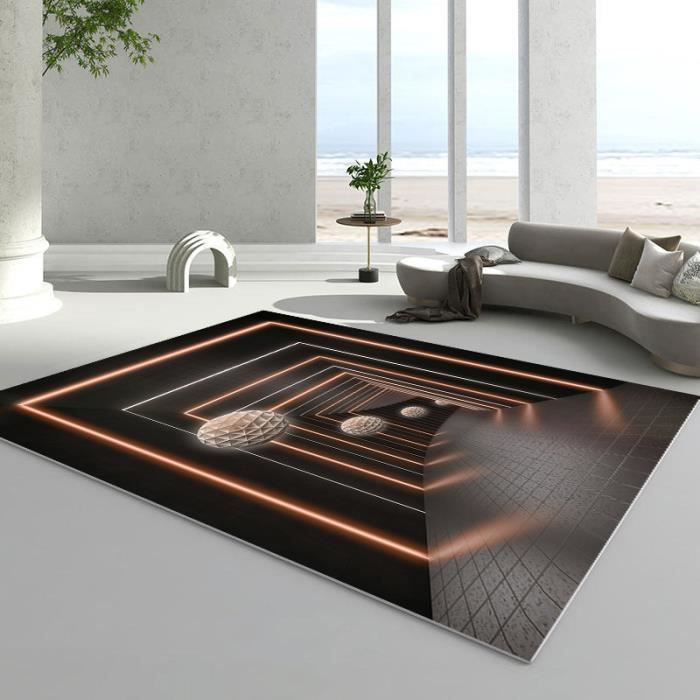 Tapis Salon Geometrique Moderne Gris 160 X 220 Cm Différentes Tailles Poils Courts[u3676