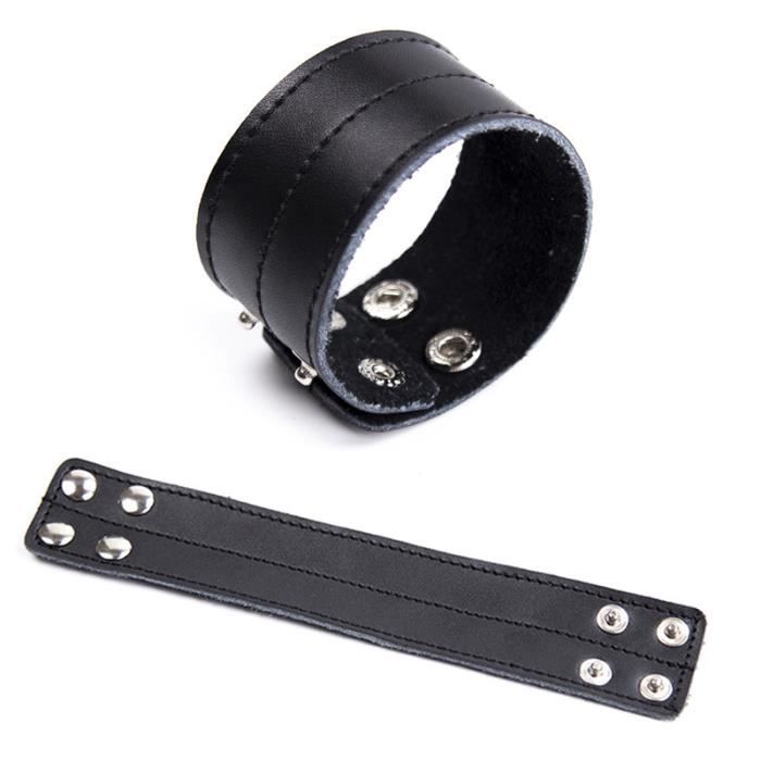 Cockring (anneau De Pénis) En Cuir Noir - 4 Pressions, Marque Strict, Neuf