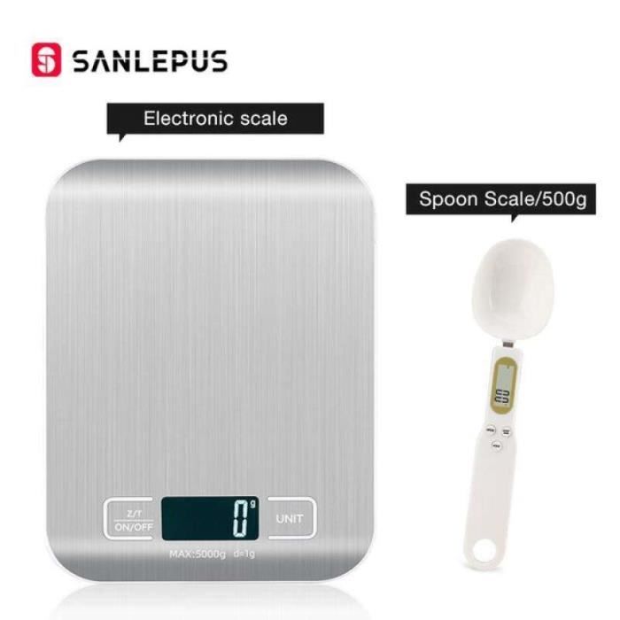 Balance De Cuisine Numérique - Pèse En Grammes Et Kilogrammes - Plateau Inox 18x14 Cm