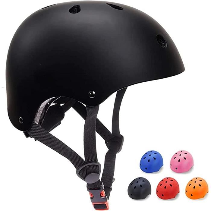 S-L) Casque VéLo Enfant Réglable - LEOCLOTHO - Noir - EPS haute densité -  Intérieur démontable et lavable - Cdiscount Sport