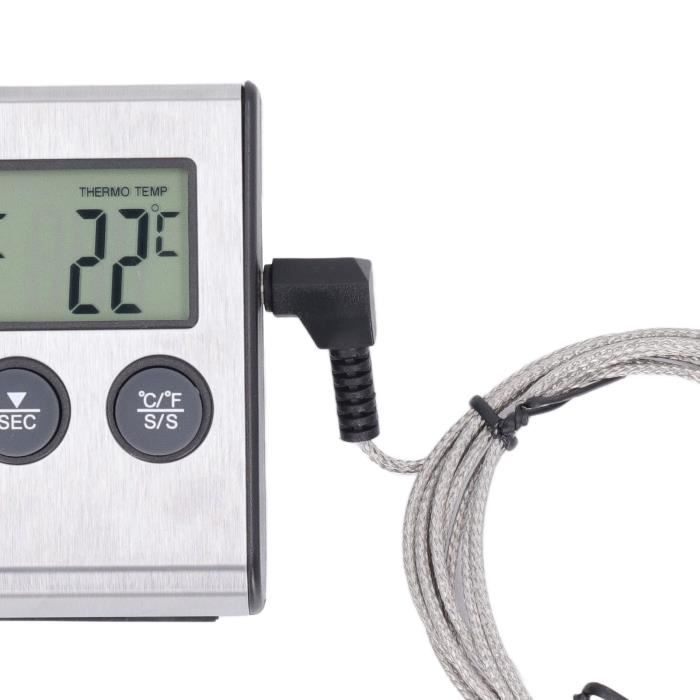 Thermomètre De Four Numérique Avec Sonde - Plage -58°F à 572°F, Alarme, écran LCD, Switch °C/°F