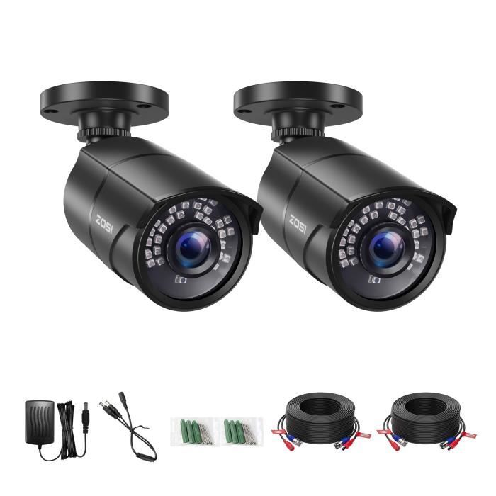 ZOSI 1080P Caméra de Surveillance Extérieure IP66 Vision Nocturne de 30