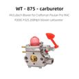 Carburateur WT-875 pour Souffleur Craftsman Poulan Pro McCulloch MAC MC200VS P200C P325 Ventilateur 200Mph Remplacer 545081855-1