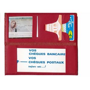 Porte-Chéquier Longue En Cuir - Format Talon à Gauche - Avec Porte-Cartes Et Pochette - Blanc Nacré