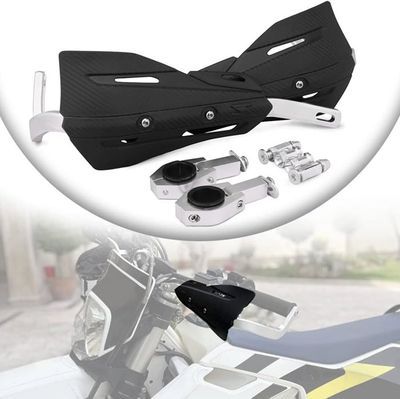 Protège-mains De Moto Universel Réglable 22-28 Mm - ABS Et Alliage Aluminium - Résistant Poussière, Pluie, Chocs - Pour Motocross, Vintage, VTT (blanc) - 13