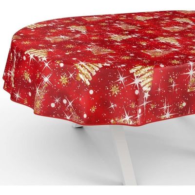 Nappe En Tissu Textile Lavable - Coton Et Polyester - Motif étoiles