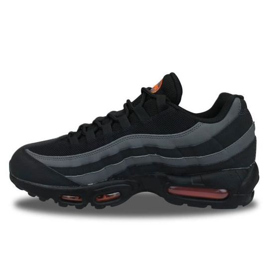 Chaussures Nike Air Max 95 Noir Homme Cuir Lacets NOIR Cdiscount Chaussures