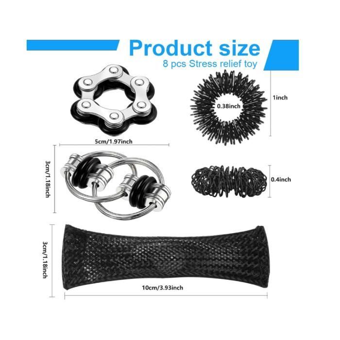 20 Pièces Fidget Toys Anti-Stress : Jouets Sensoriels en Silicone, Anneaux Sensoriels pour Aider les Enfants à se Concentrer et Soul - Jeux - Jouets