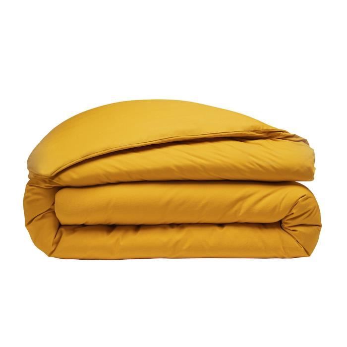 Housse De Couette Enfant Pottery Barn - Lin/Coton Jaune - Taille Twin - Double