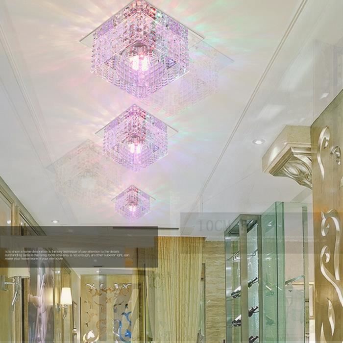 Plafonnier Contemporain En Cristal Artificiel – Lumière Douce Et Design élégant Pour Salon, Couloir Ou Cuisine