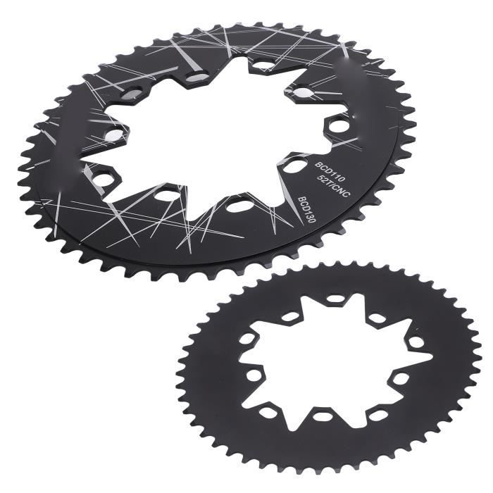 Plateau De Pédalier Ovale Litepro – BCD 110/130 Mm, 52T, CNC, Aluminium, Pour Vélo Route Et Pliant
