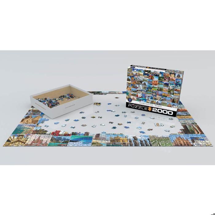 Puzzle 2000 pièces : Globe-trotteur : Monde - Cdiscount Jeux - Jouets