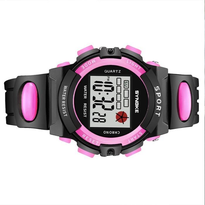Montre Enfant Numérique Sport 50 M Étanche – Camouflage LED, Réveil, Chrono, Calendrier, Garçon Fille 12/24h
