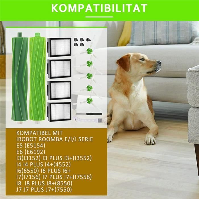 PELLYDA Kit Ricambi Per IRobot Roomba Serie E, I, J – Spazzole, Filtri E Filtri HEPA