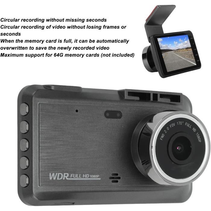 Caméra De Tableau De Bord Double Avec Gps Wifi Intégré, Caméra De Tableau  De Bord De Voiture X5 4 Pouces Hd 1080P Caméra De T[u1117] - Cdiscount Auto