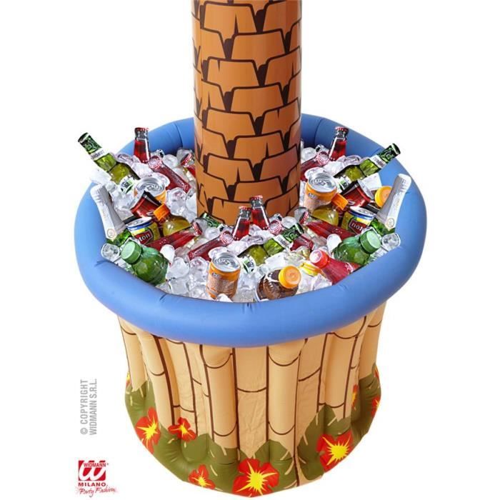 Seau à Glace Gonflable En Forme De Palmier – 68 Cm, PVC Costaud, Pour Vos Apéros Au Bord De L’eau !