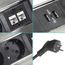 Elbe Inno Bloc Prise Escamotable 3 Prises Standard Allemand de Courant 2 USB Multiprise Encastrable avec Brosse à poussière au Plan de Travail pour Cuisine Bureau Chambre EL4403U 